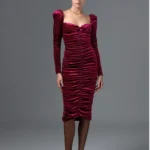 Velvet Maxi Dress Bordeaux